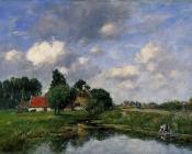 尤金 布丹 : River near Dunkirk